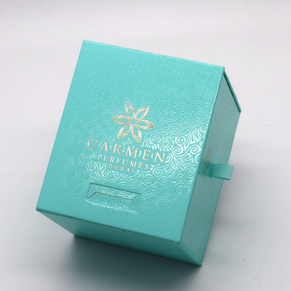 Luxury FSC Certified Perfume Box – Eco-Friendly Card Paper with UV & Gold Finish