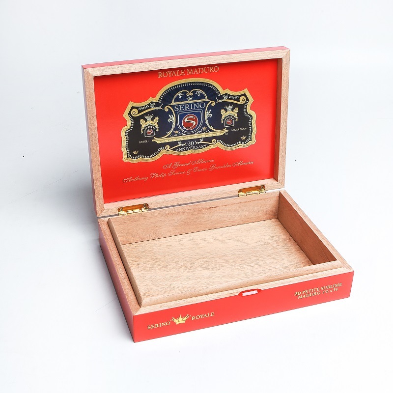 Custom Orange Matte Wooden Cigar Gift Box – Durable Stylish and Sustainable