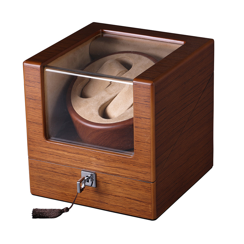 Wooden Watch Winder Box With Matte Finish And PU Lining For Luxury Gifts