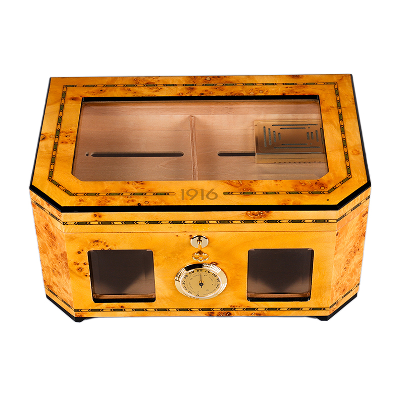 Custom Woodgrain Cigar Box Durable Solid Wood with Premium Matte Finish