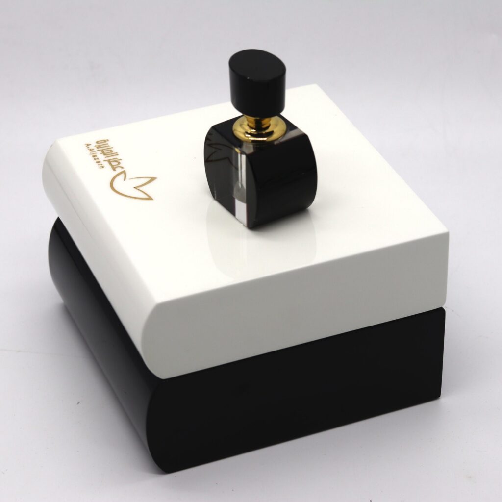 FSC Certified Perfume Packaging – Eco-Friendly Wooden Box with Glossy Finish