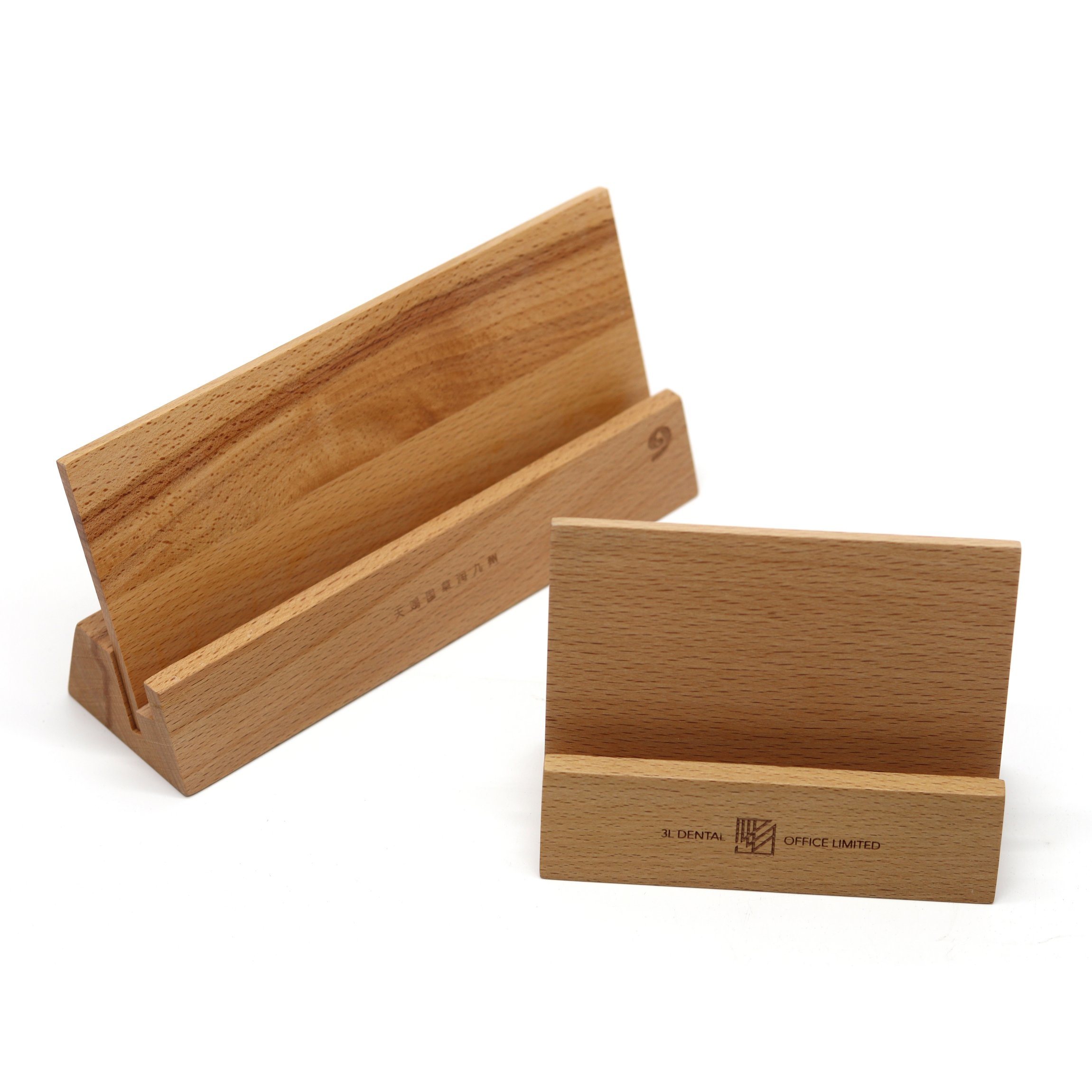 Handcrafted Wooden Phone Holder – Matte Lacquer, Laser Engraved Custom Design