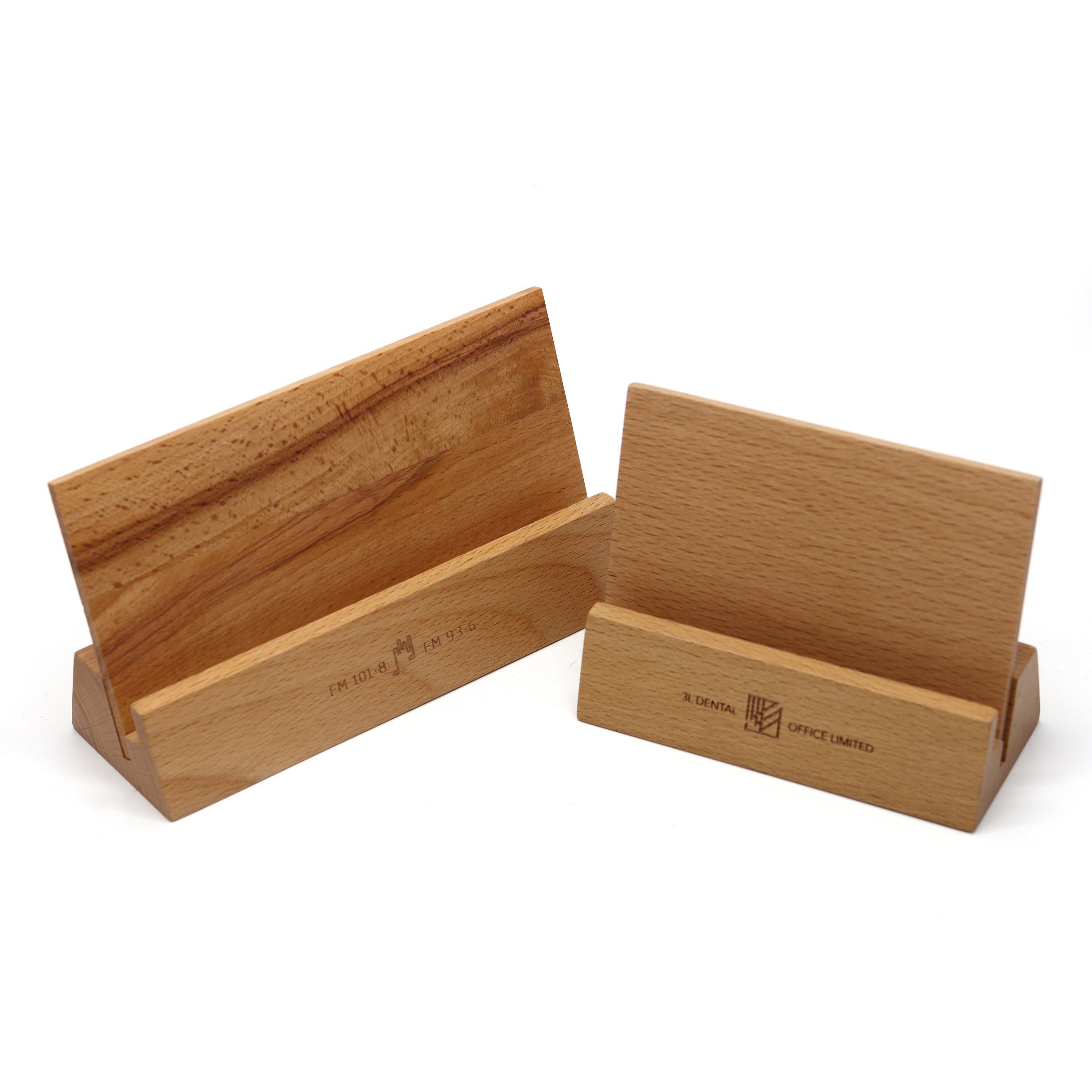 Handcrafted Wooden Phone Holder – Matte Lacquer, Laser Engraved Custom Design