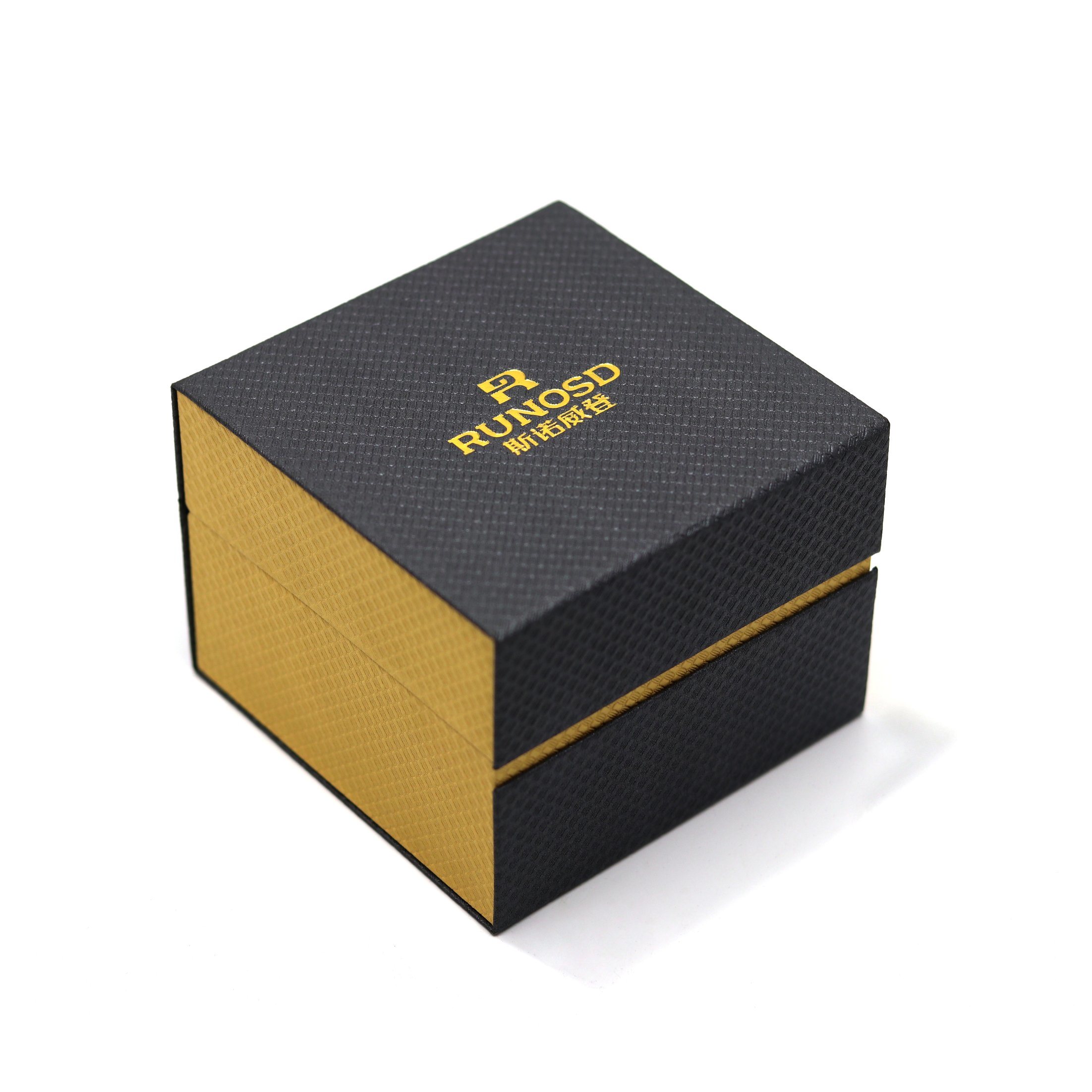 Heritage Watch Case – 5MM Plastic Base, Specialty Paper with Gold Stamping, Wholesale Custom Manufacturer
