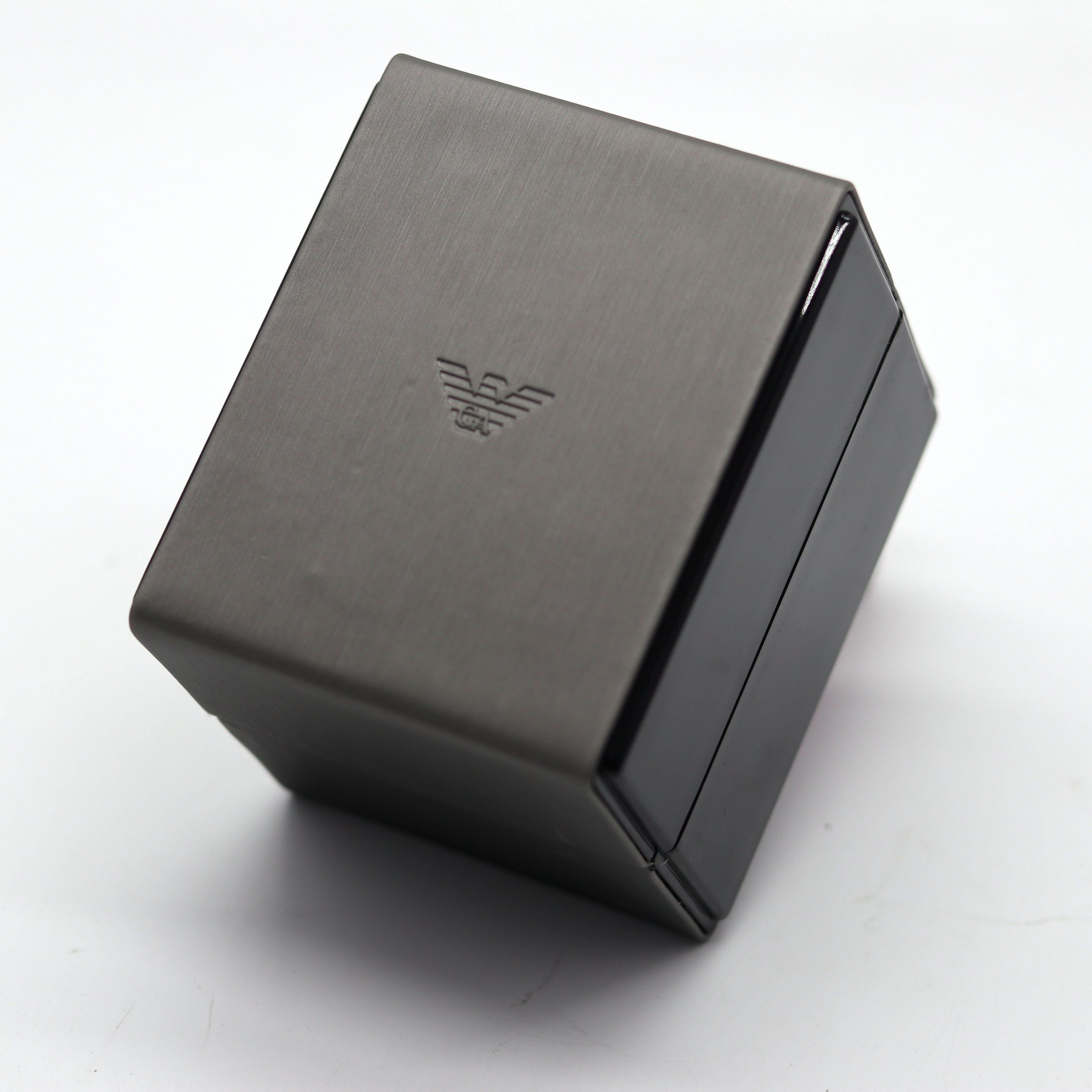 Exclusive Acrylic Watch Case – 5MM Base, Brushed Leather Surface with Imprint, Wholesale Packaging