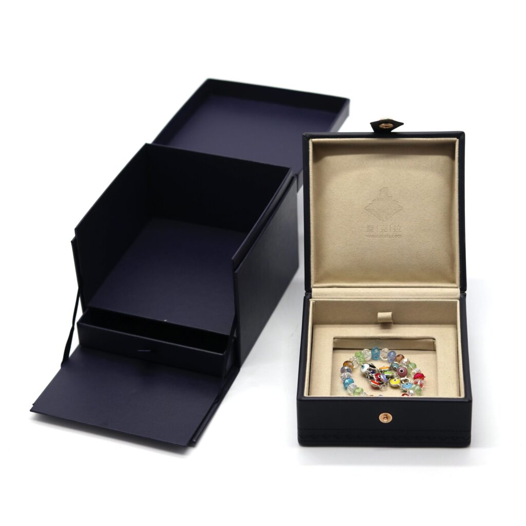 Designer Jewelry Storage Case – 5MM Plastic Base with Leather Surface, Wholesale Supply