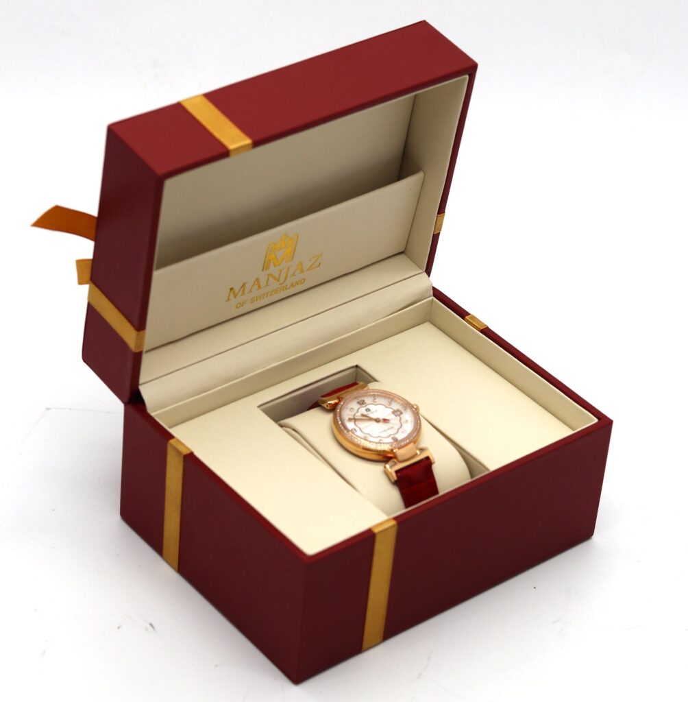 Exclusive Watch Display Case – 3MM Plastic Base, Specialty Paper with Imprint, Wholesale Packaging