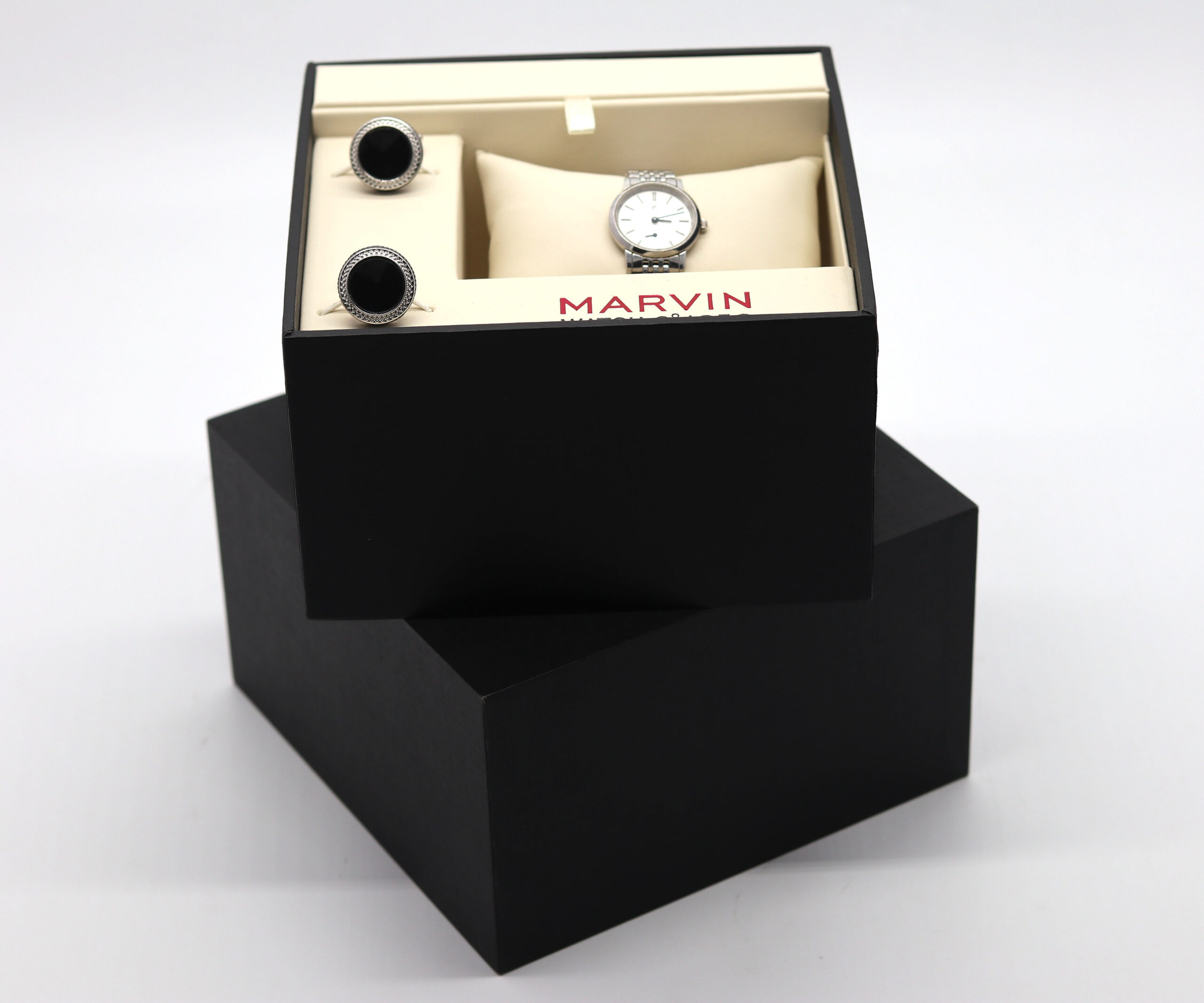 Durable Custom Watch Box – 3MM Plastic Base with Specialty Paper & UV Finish, Wholesale