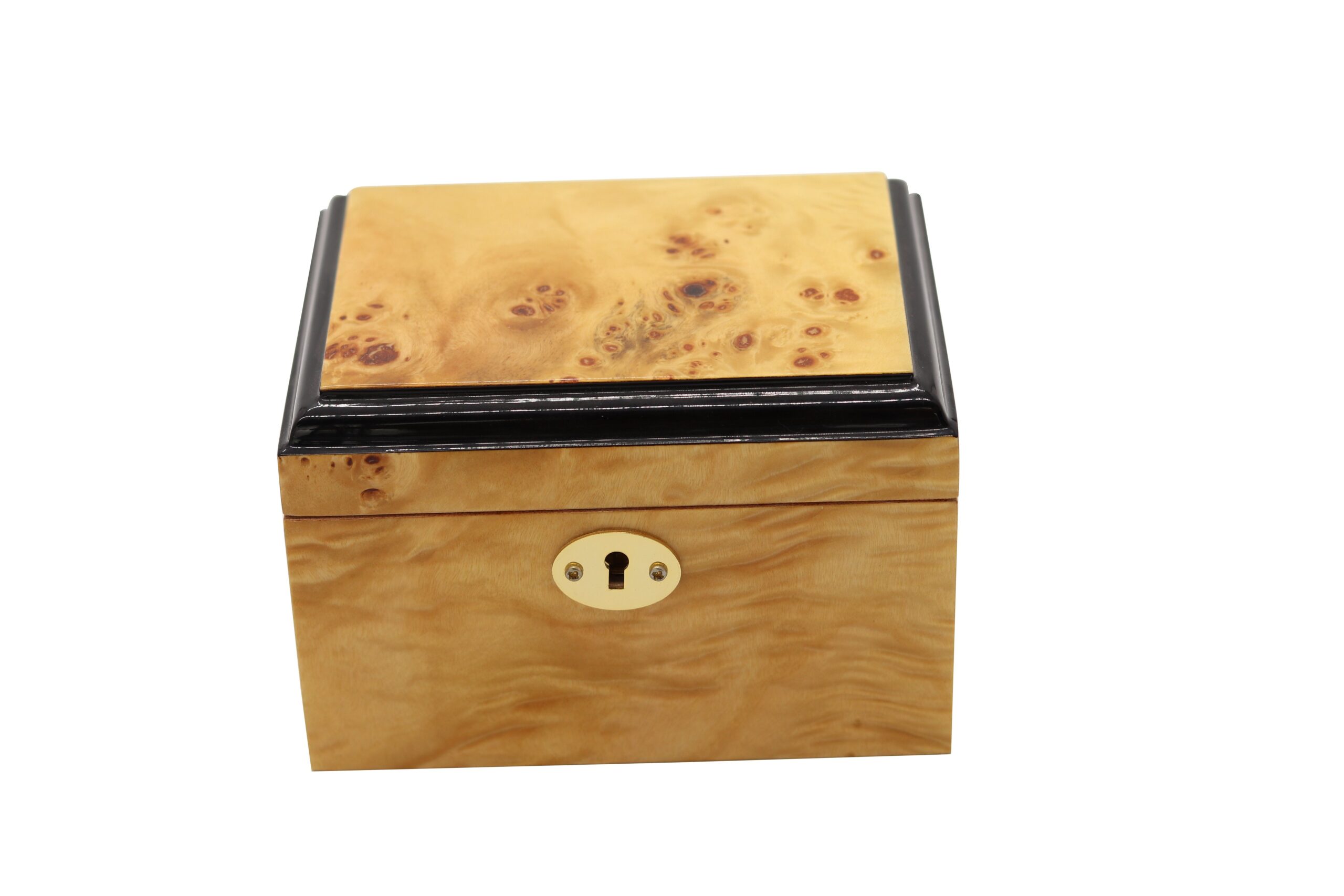 Wooden Perfume Collection Box – Glossy Lacquer Finish with Solid Wood Interior