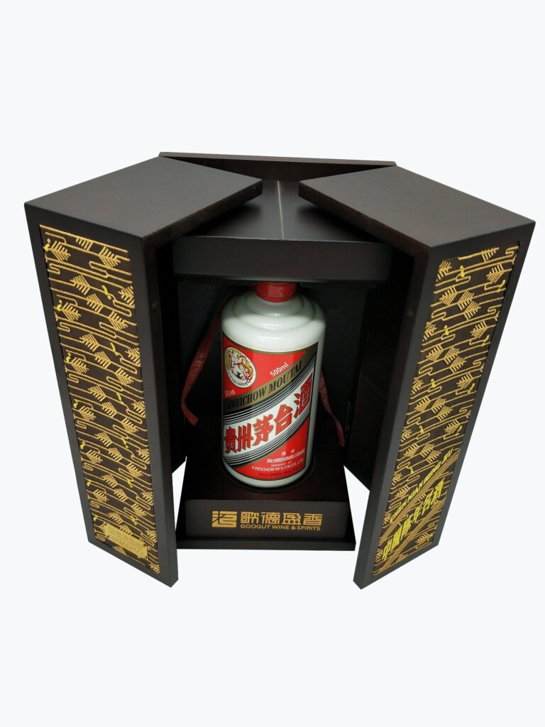 Elegant Fabric Inlay Wine Box – Double Open Wooden Structure, 0.03MM Thickness, Matte Finish, FSC Certified, Wholesale Manufacturer