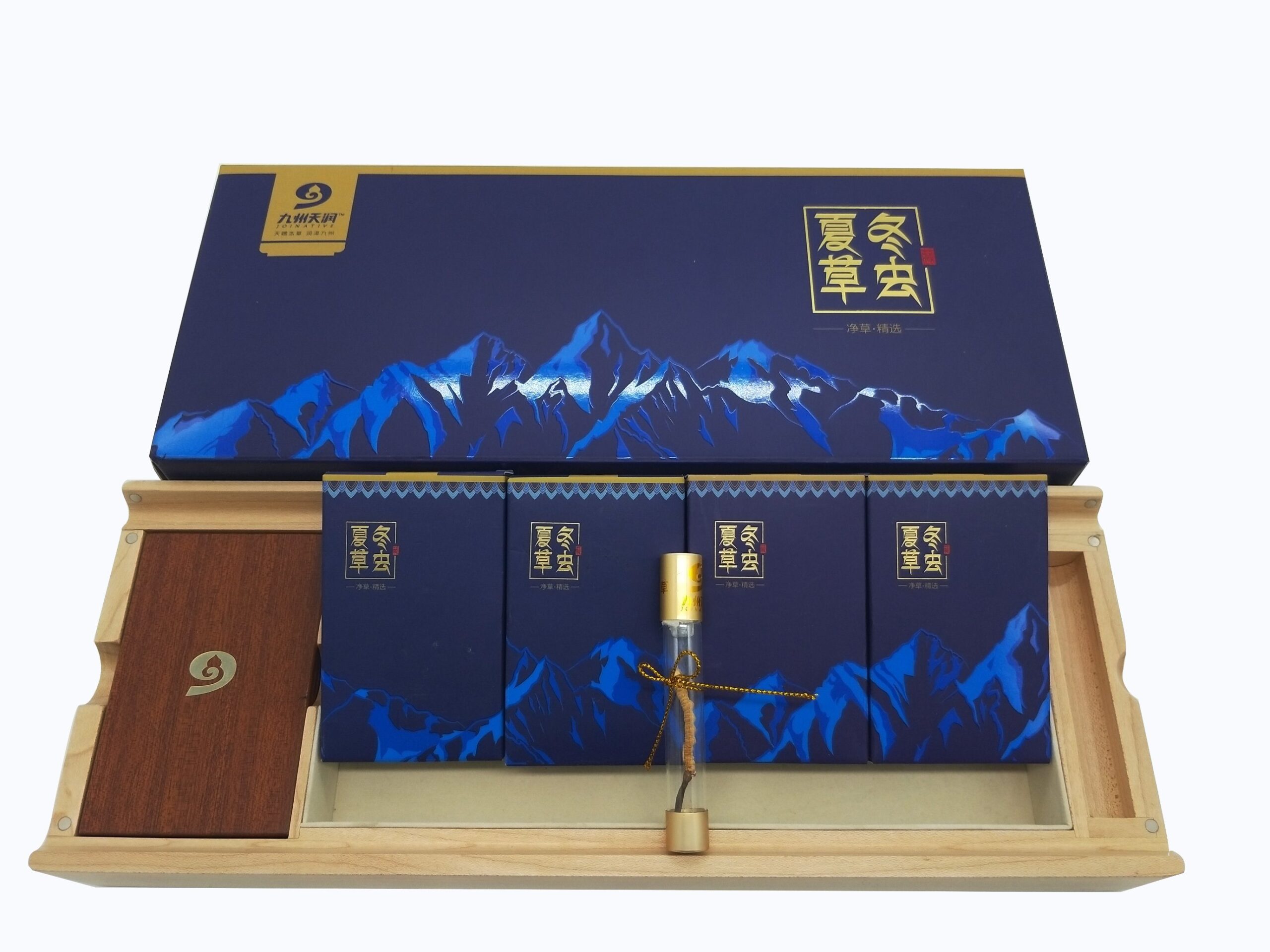 Durable Custom Cordyceps Wooden Box – 0.03MM Thickness with Matte Finish, FSC Certified, Wholesale