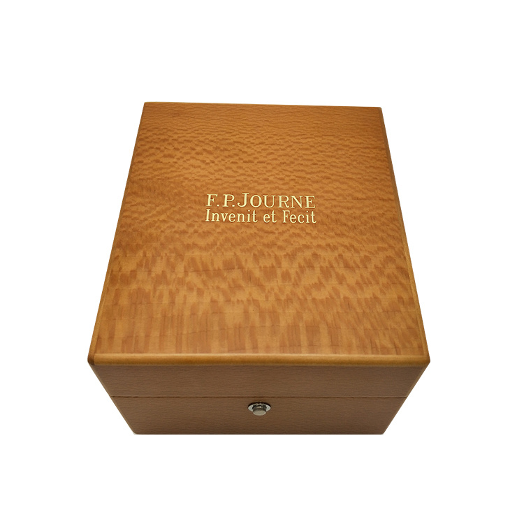 Handcrafted Flip Lid Wooden Watch Organizer – Matte Finish, Custom Natural Wood Interior