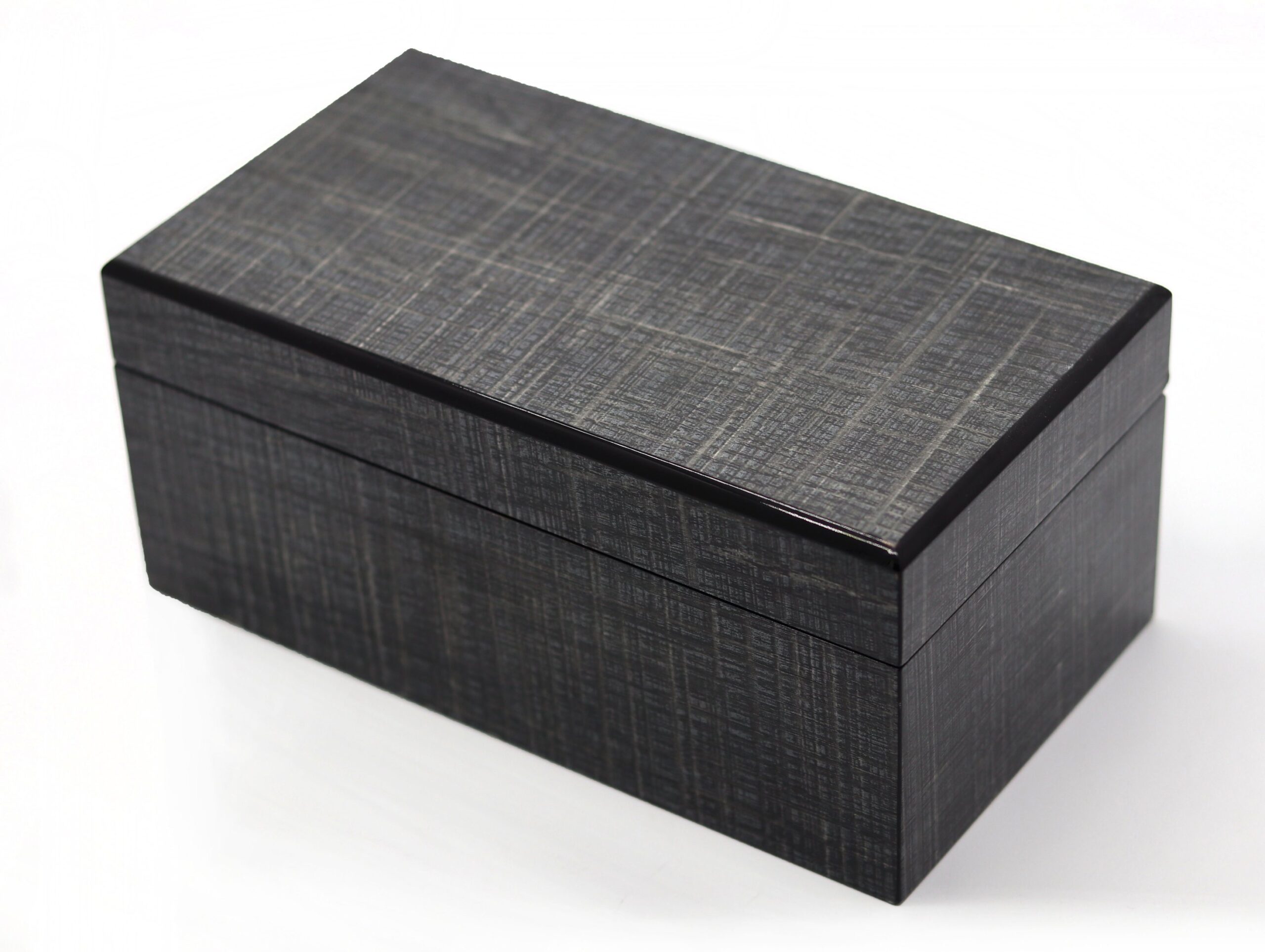 Luxury Woodgrain Jewelry Box – Glossy Lacquer, Premium Storage Solution