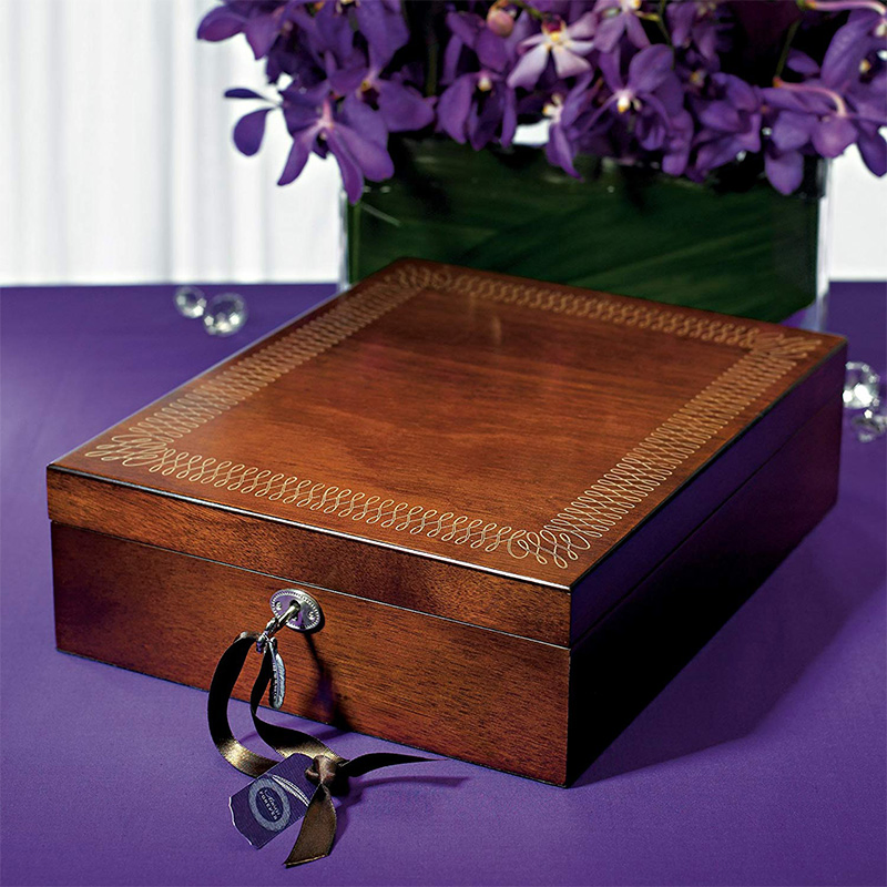 Brown PU Leather Built Rectangular Multi Function Mobile Phone Box