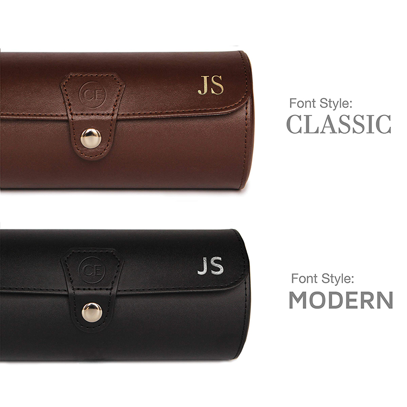 Custom Classic Leather Packaging Travel Portable Watch Storage Box