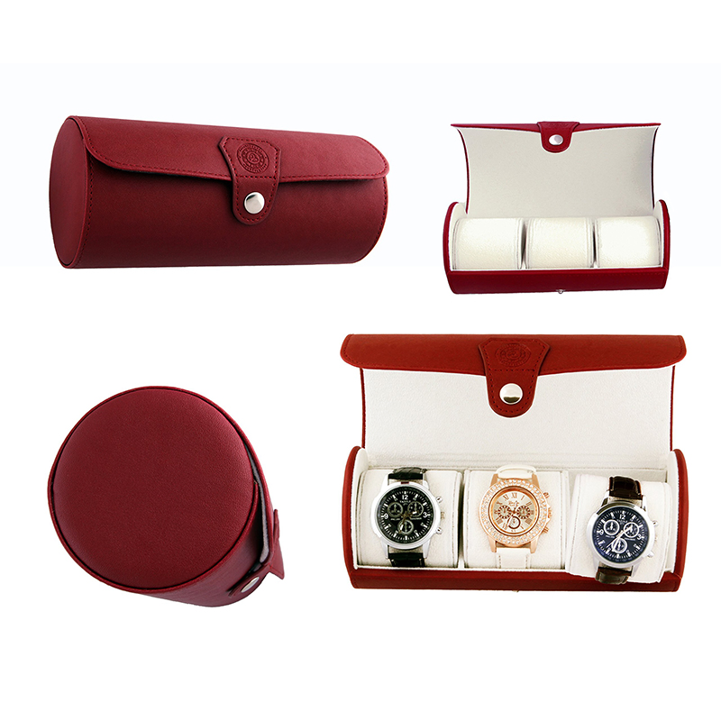Custom Classic Leather Packaging Travel Portable Watch Storage Box