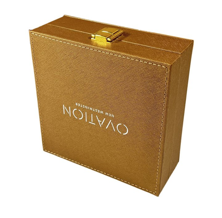 Custom Cosmetics Gift Box PU Leather Luxury Wood Perfume Packaging Box Suitcase VIP Card Gift Box