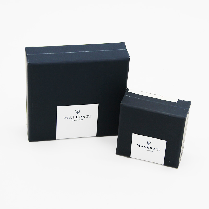 Custom Design Fashion Dark Blue Printing Paper Square Gift Box