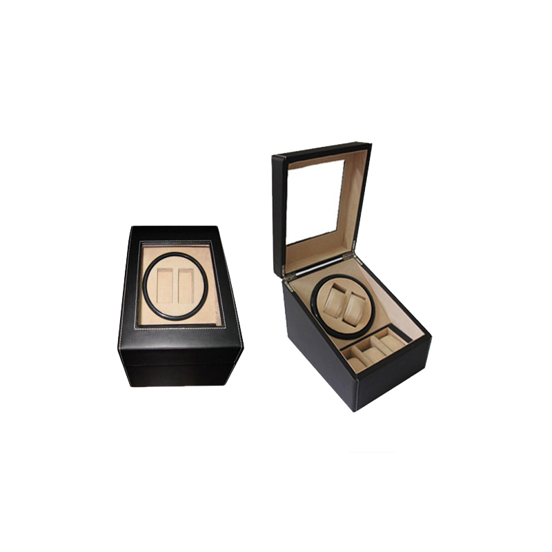 Custom Fashion PU Leather Watch Packaging Box with Silent Motor / Watch Winder