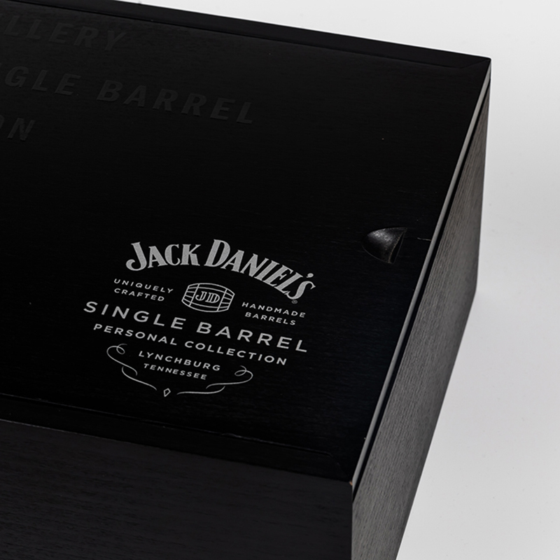 Custom High End Black Lacquer Finished Wooden Wine Box with Sliding Lid