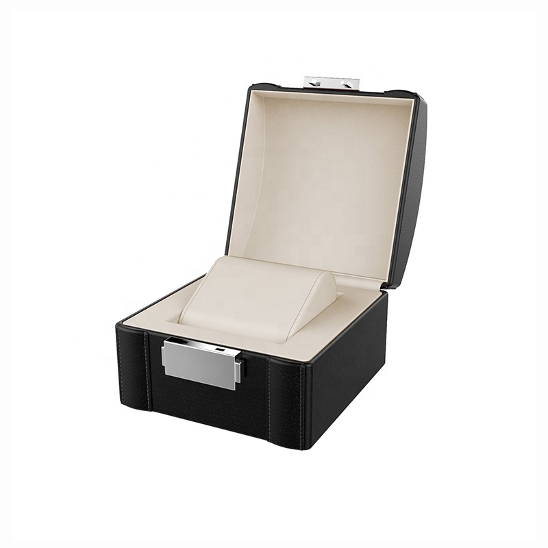 Custom Logo Luxury Gift PU Leather Packaging Storage Watch Box