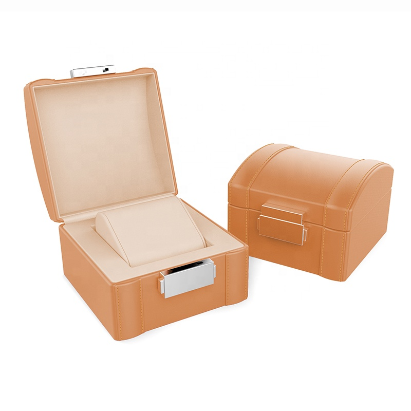 Custom Logo Luxury Gift PU Leather Packaging Storage Watch Box