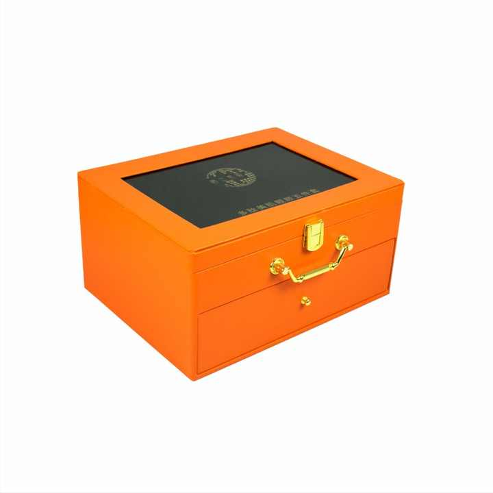 Custom Logo Luxury MDF Wooden Gift Box Perfume Arabian Essential Oil Packaging Perfume Storage Box with Mirror Leather Case