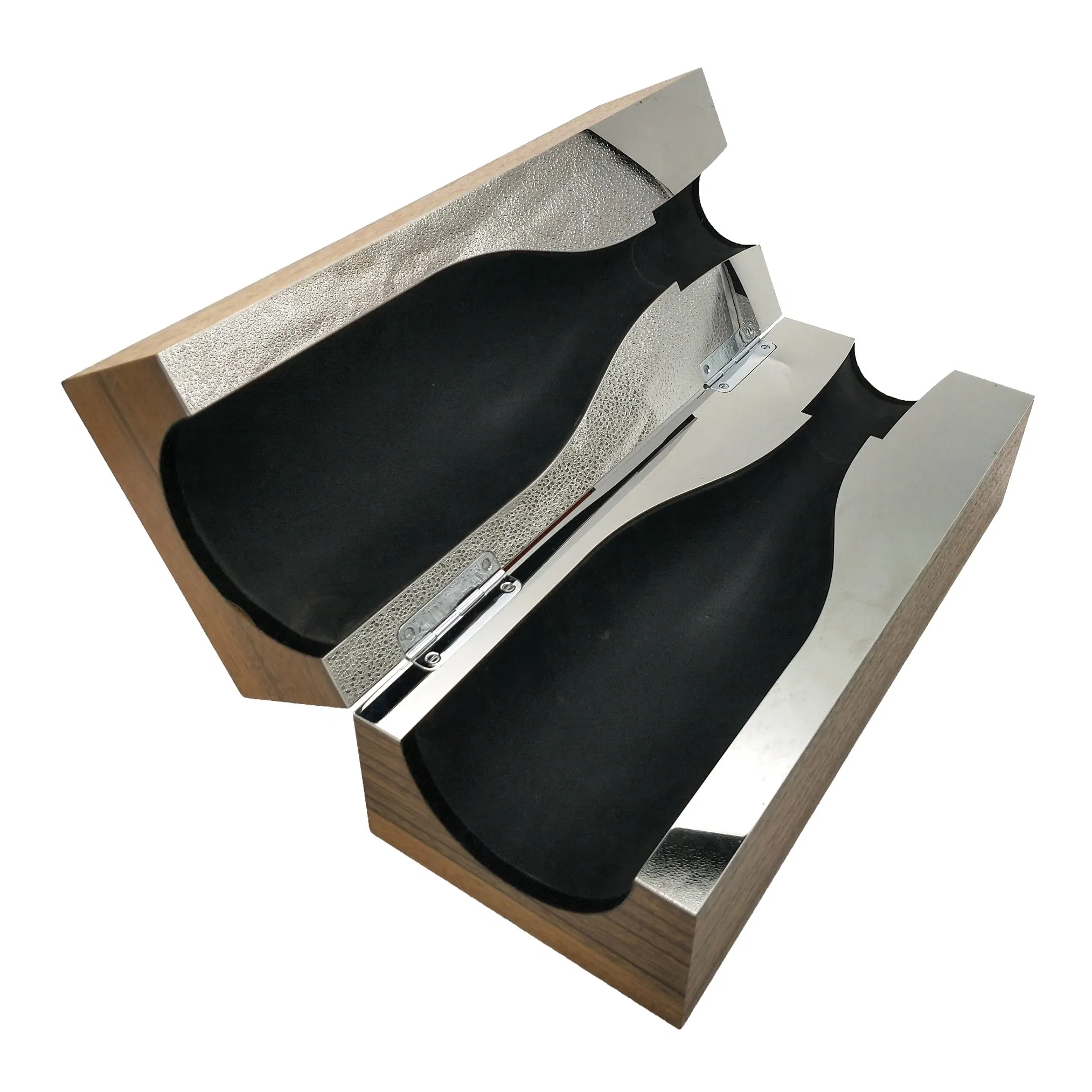 Custom Luxury Design Exclusive Wooden Red Champagne Wine Packaging Box