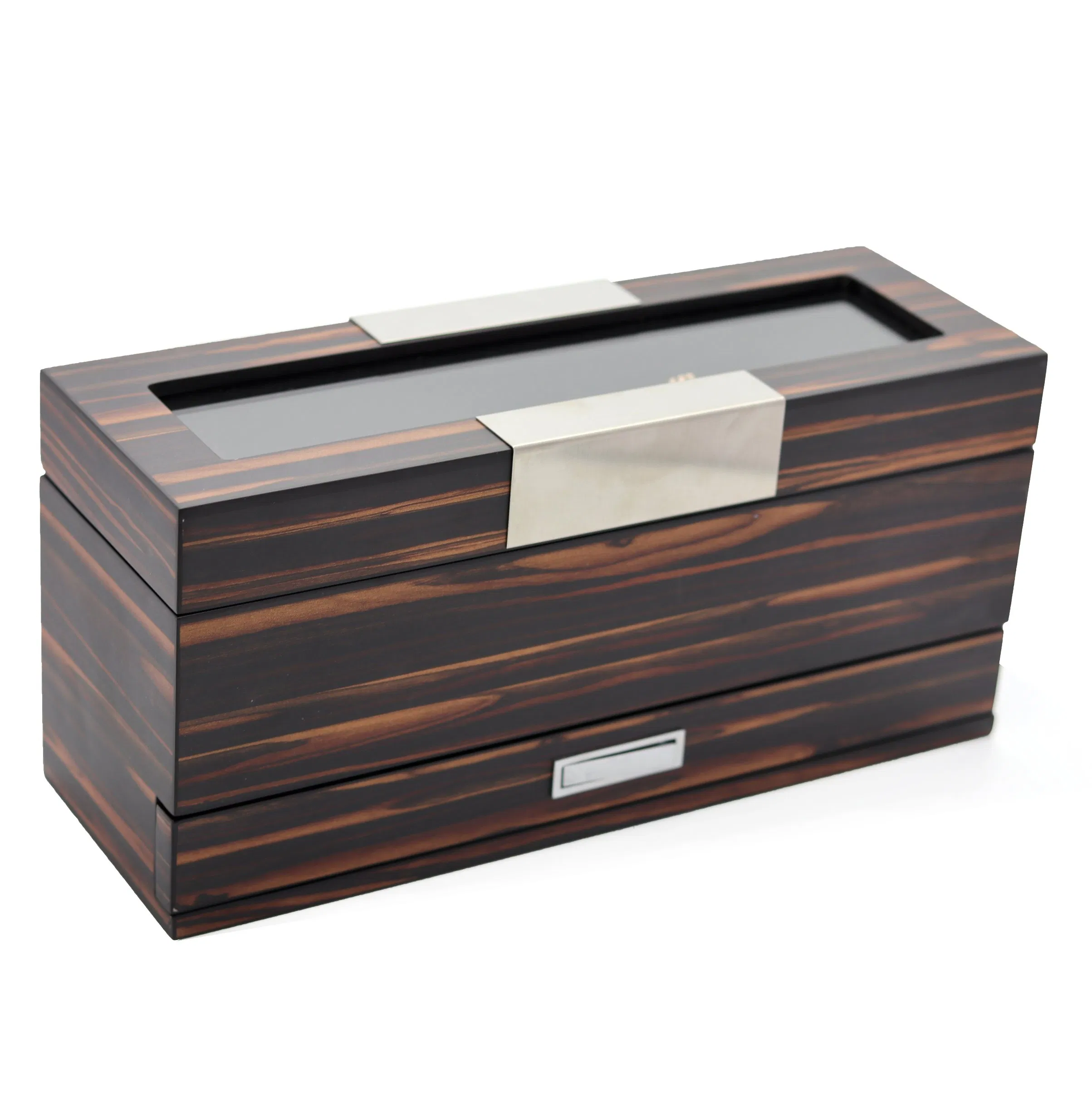 Custom Luxury Stylish Wood Paper Wooden Watch Packaging Jewelry Box