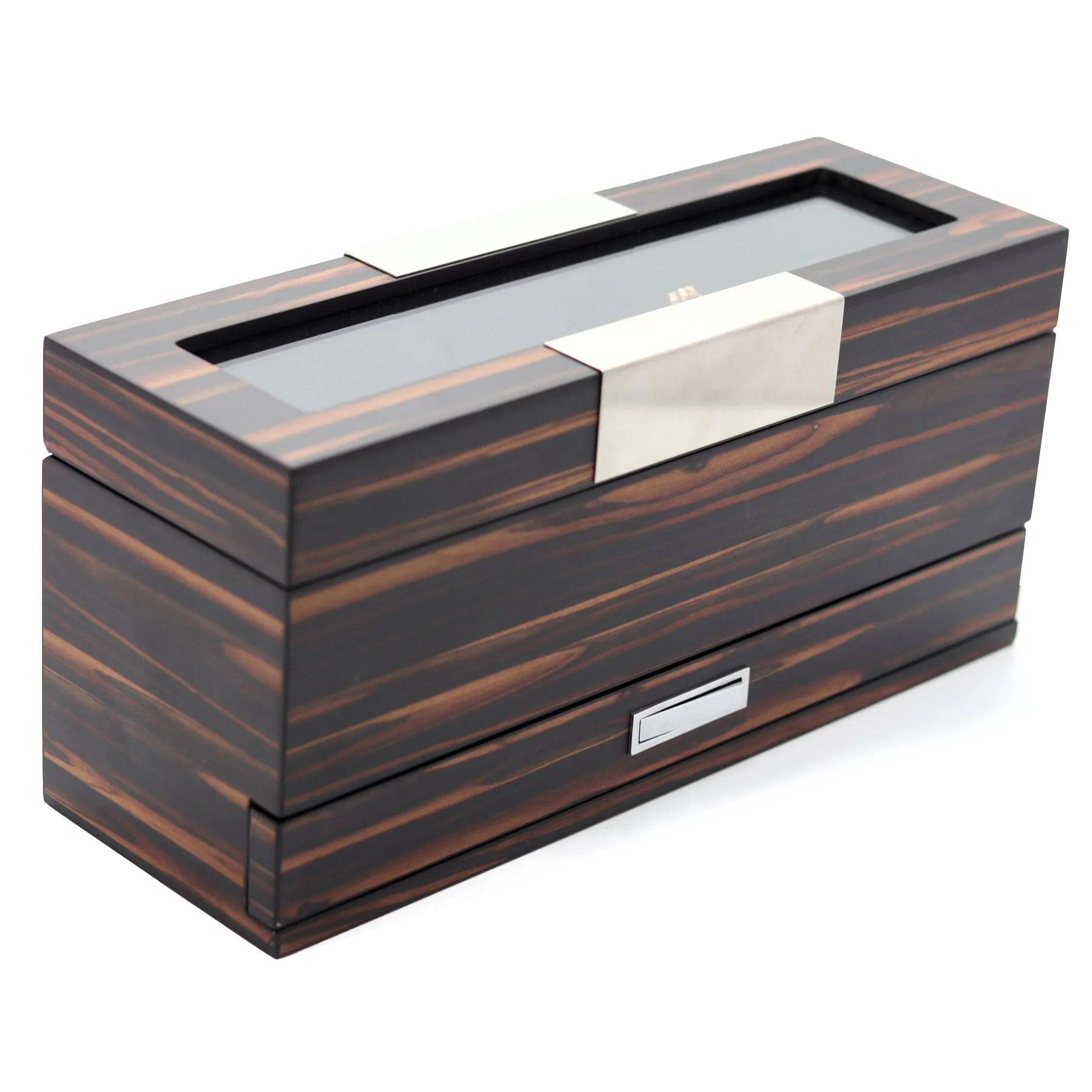 Custom Luxury Stylish Wood Paper Wooden Watch Packaging Jewelry Box