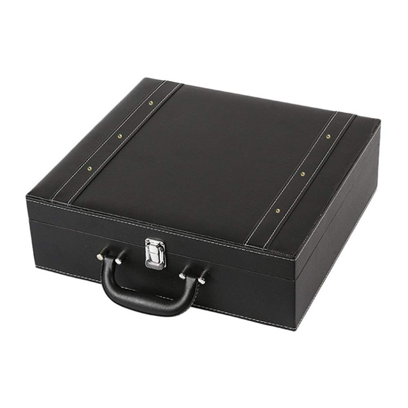 Custom PU Leather High End Travel Wine Bottle Box Champagne Storage Gift Packaging Box