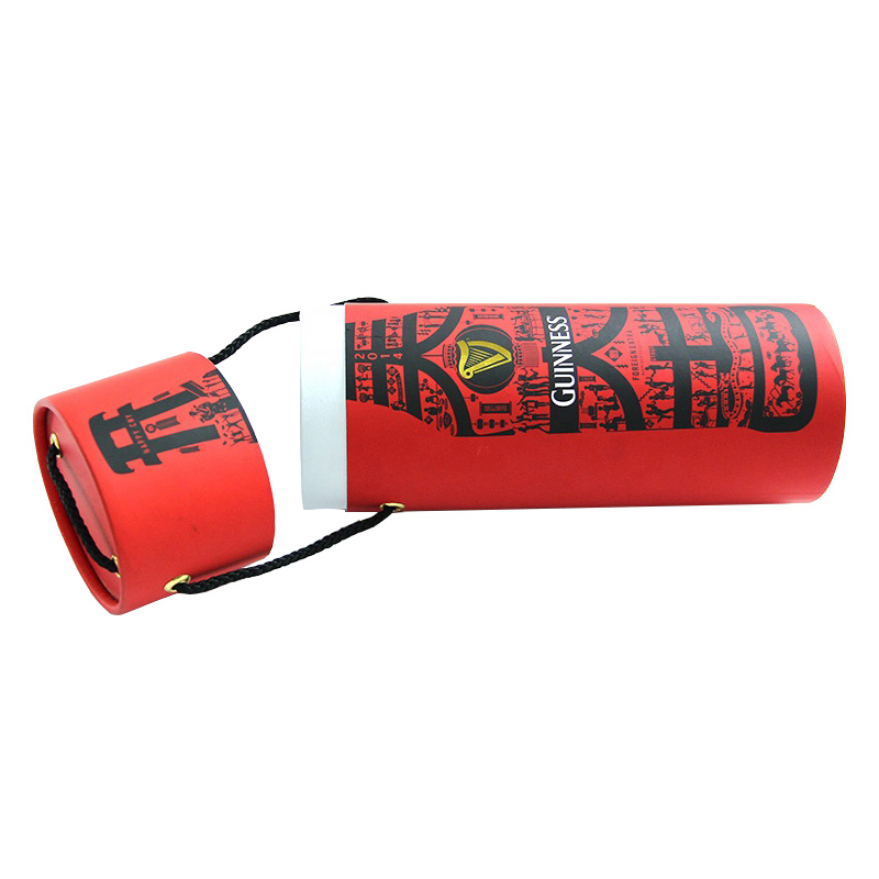 Custom Printing Red Paper Cardboard Wine Packaging Paper Tube Box