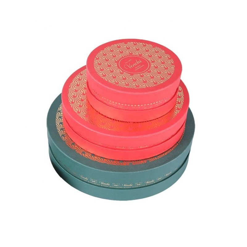 Custom Round Deisgn Wedding Gift Chocolate Candy Packaging Box