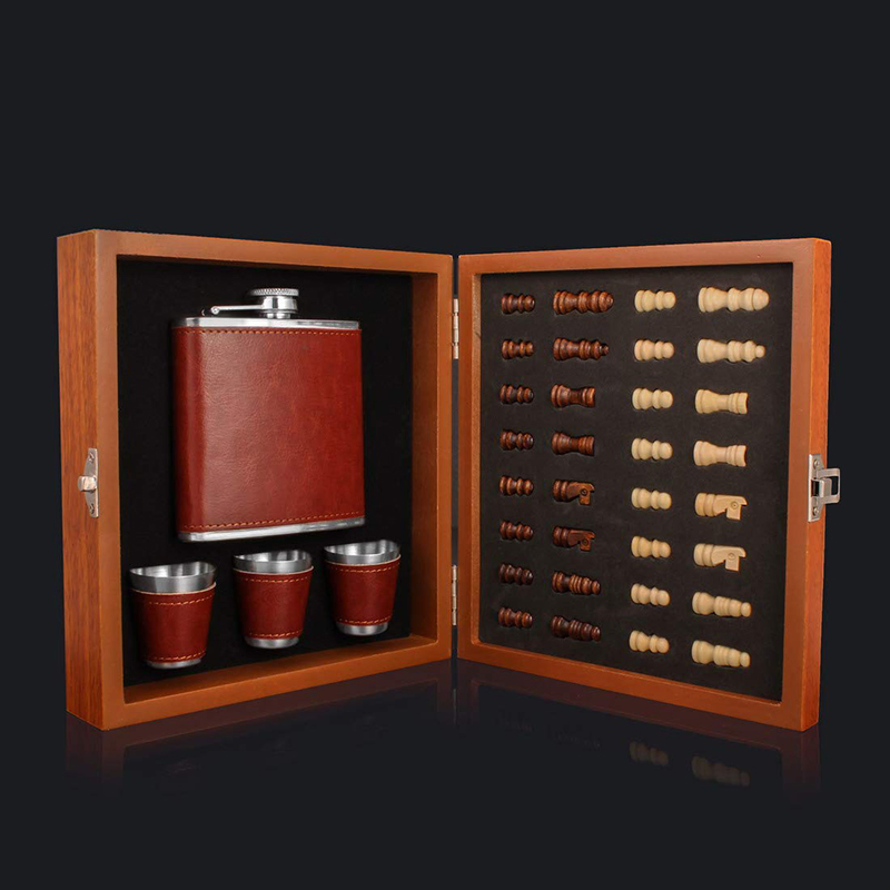 Custom Size Design Solid Wood Brown Chess Gift Packaging Box