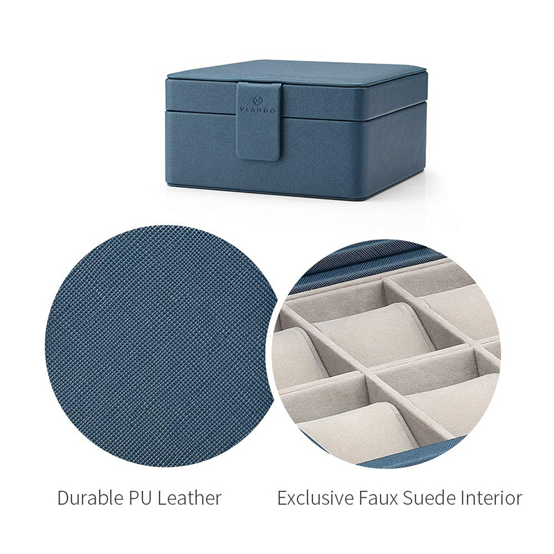 Custom Travel 6-Slot Leather Packaging Gift Watch Storage Box