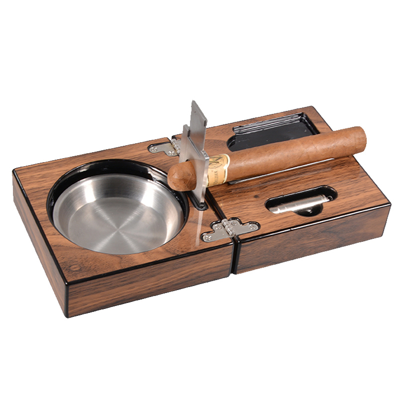 Customizable Folding Cigar Ashtray with Logo and Packaging