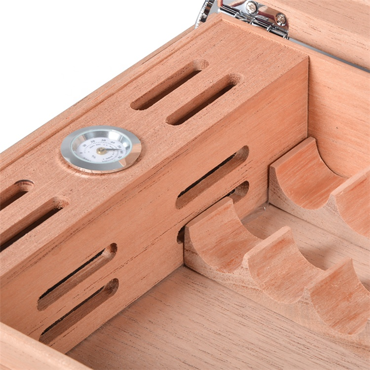 Customizable Red Wooden Cigar Display Box for Gifts