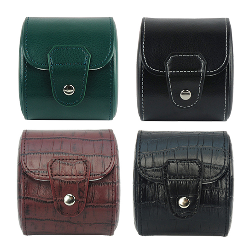 Customized Design PU Leather Single Travel Watch Box for Gift