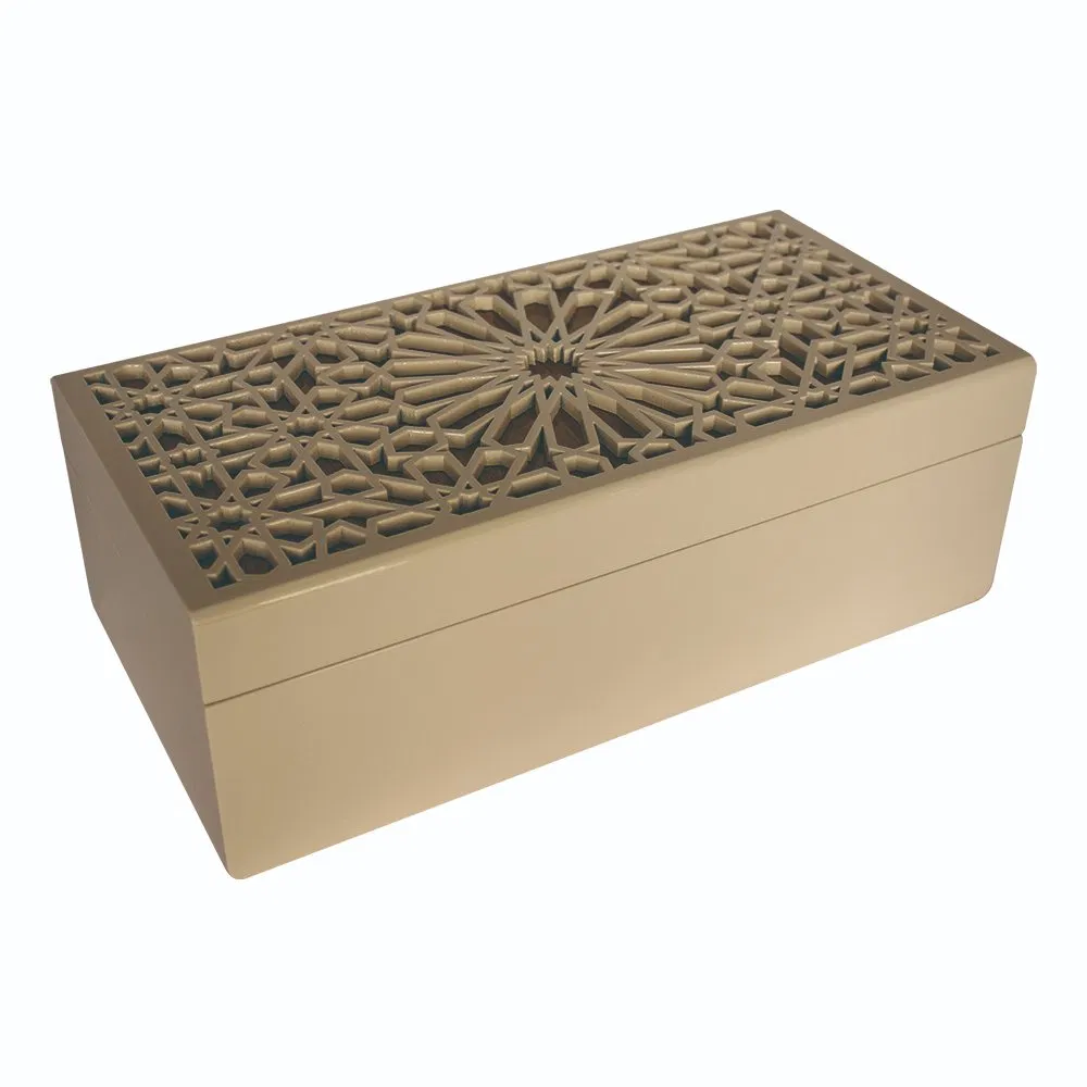 Customized High End Acrylic Hollow Design Wooden Packaging Perfume Box