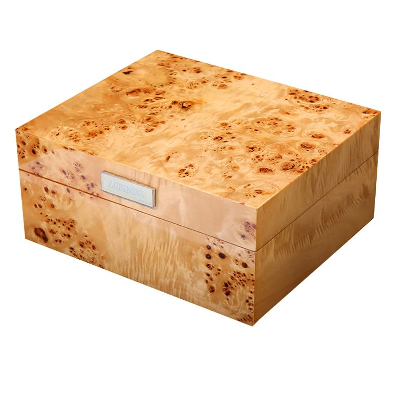 Customized Logo Cigar Collection Case Wooden Cigar Storage Box with a Divider