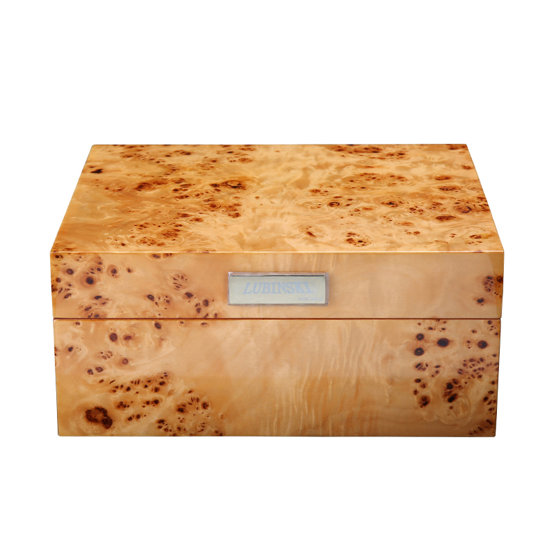 Customized Logo Cigar Collection Case Wooden Cigar Storage Box with a Divider