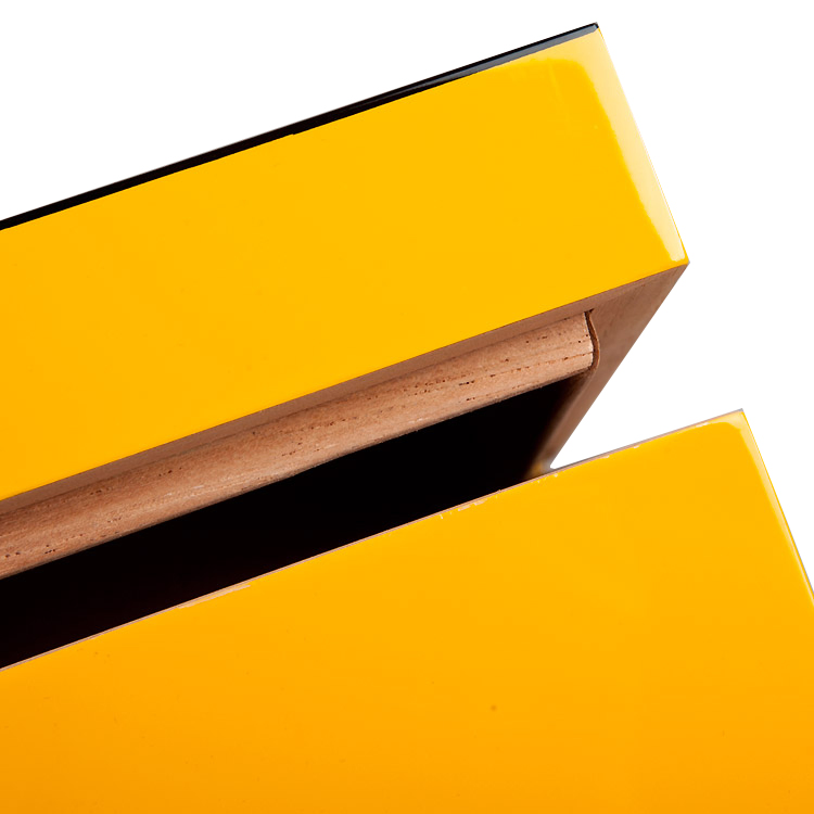 Customized Luxury High Grade Wooden Cigar Box Cuba Yellow Piano Finish Cedar Box