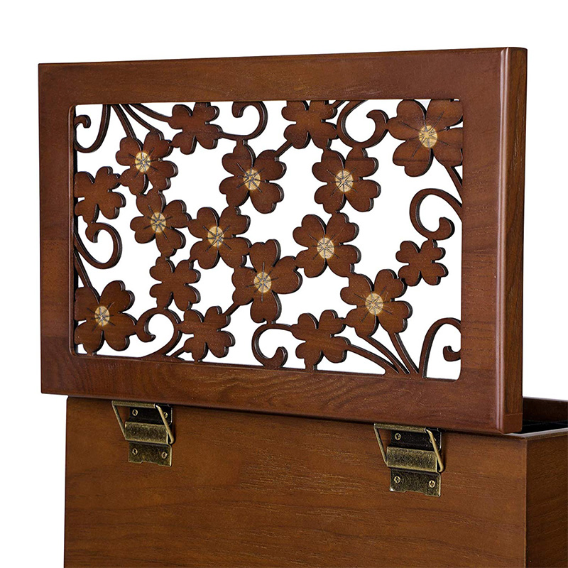 Cutsom Vintage Design Rectangular Matte Wood Blank Jewelry Box Gift Box