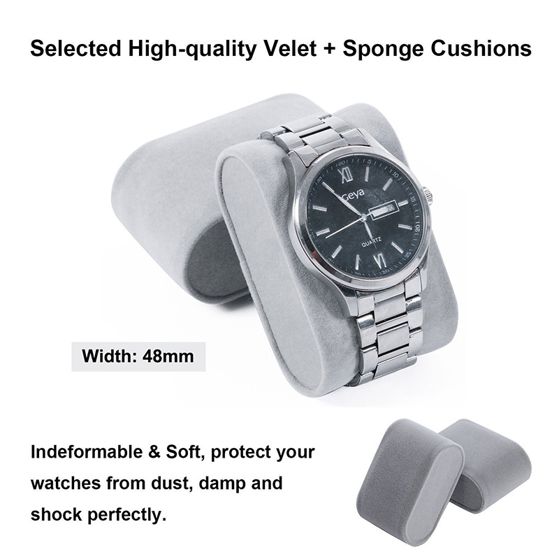 Elegant Black PU Leather Watch Box with Glass Top