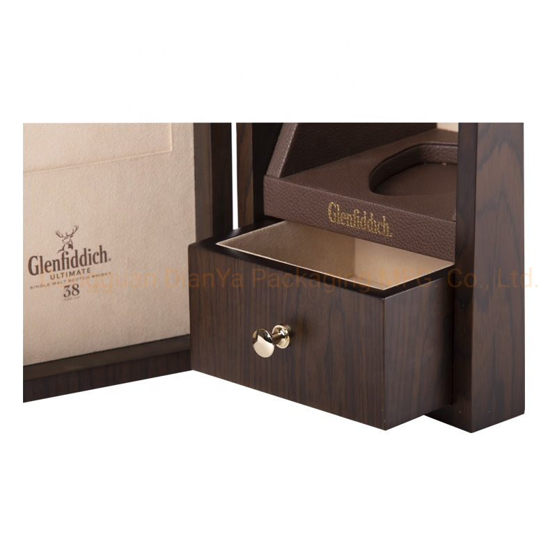 Elegant Custom Black Wooden Wine Gift Box for Luxury Packaging
