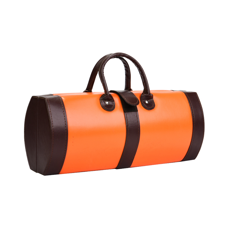 Elegant Customized PU Leather Wine Box with Handle