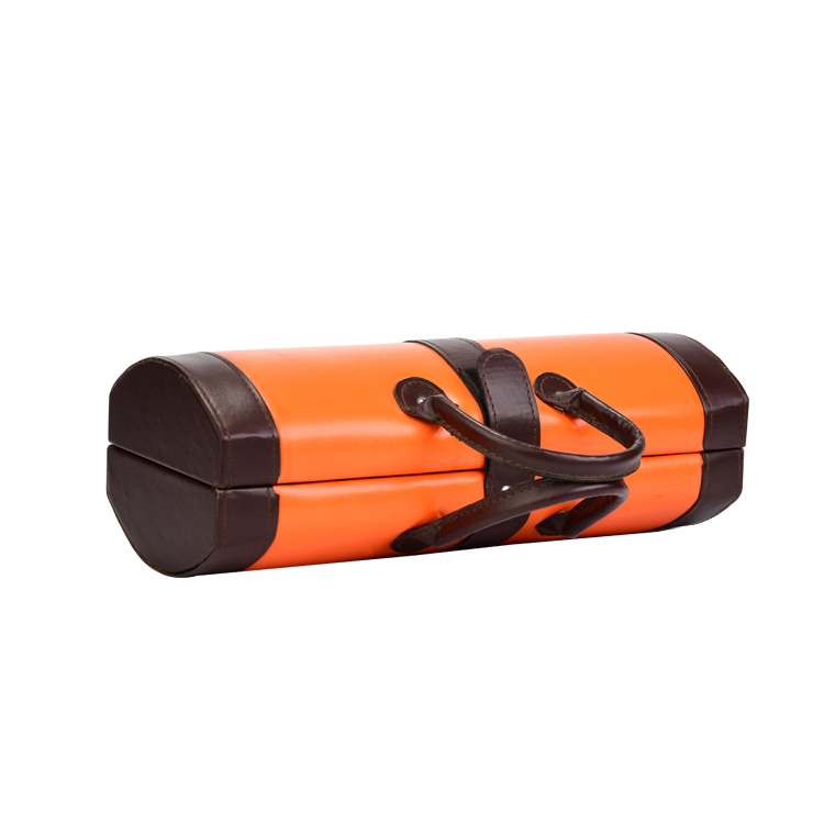 Elegant Customized PU Leather Wine Box with Handle