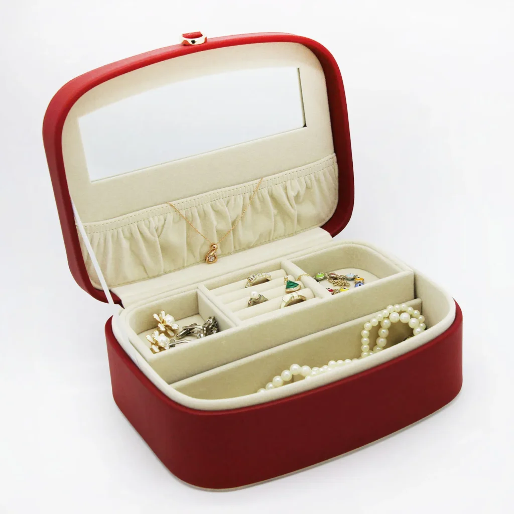 Elegant Fashion Leather Jewelry Gift Box Set for Rings and Necklaces