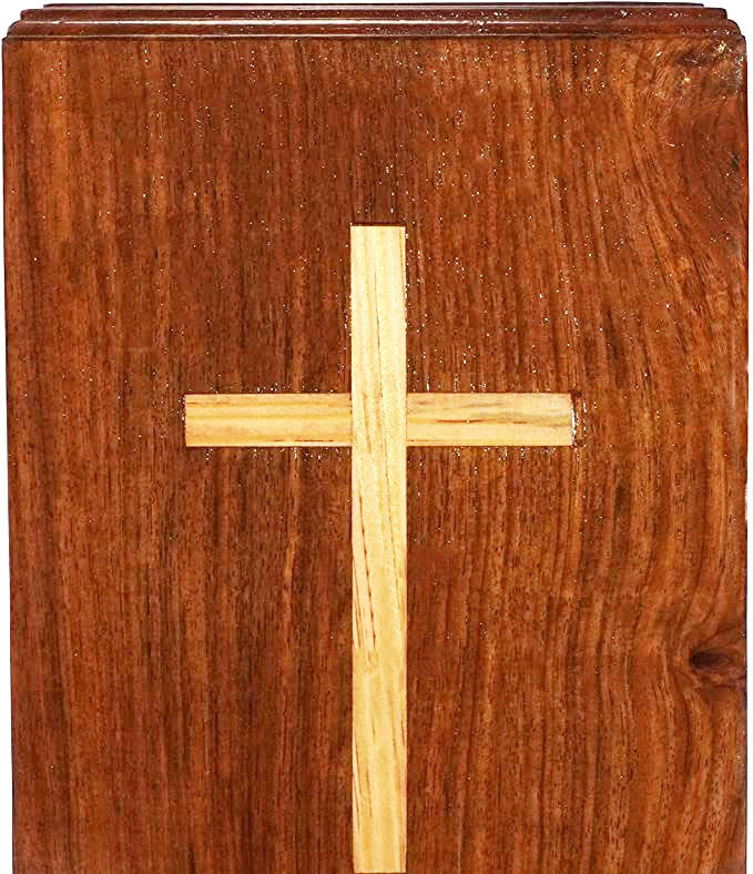 Elegant Natural Wood Pet Urn for Cats and Dogs