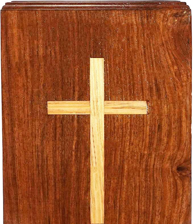 Elegant Natural Wood Pet Urn for Cats and Dogs